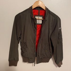 Abercrombie Kids Army Green Bomber Jacket